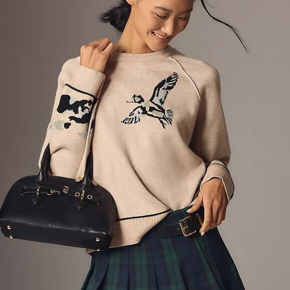 Anthropologie Sweaters - Anthropologie Pilcro The Oaklyn Cozy Knit Crew-Neck Duck Sweater Top Size L NWT